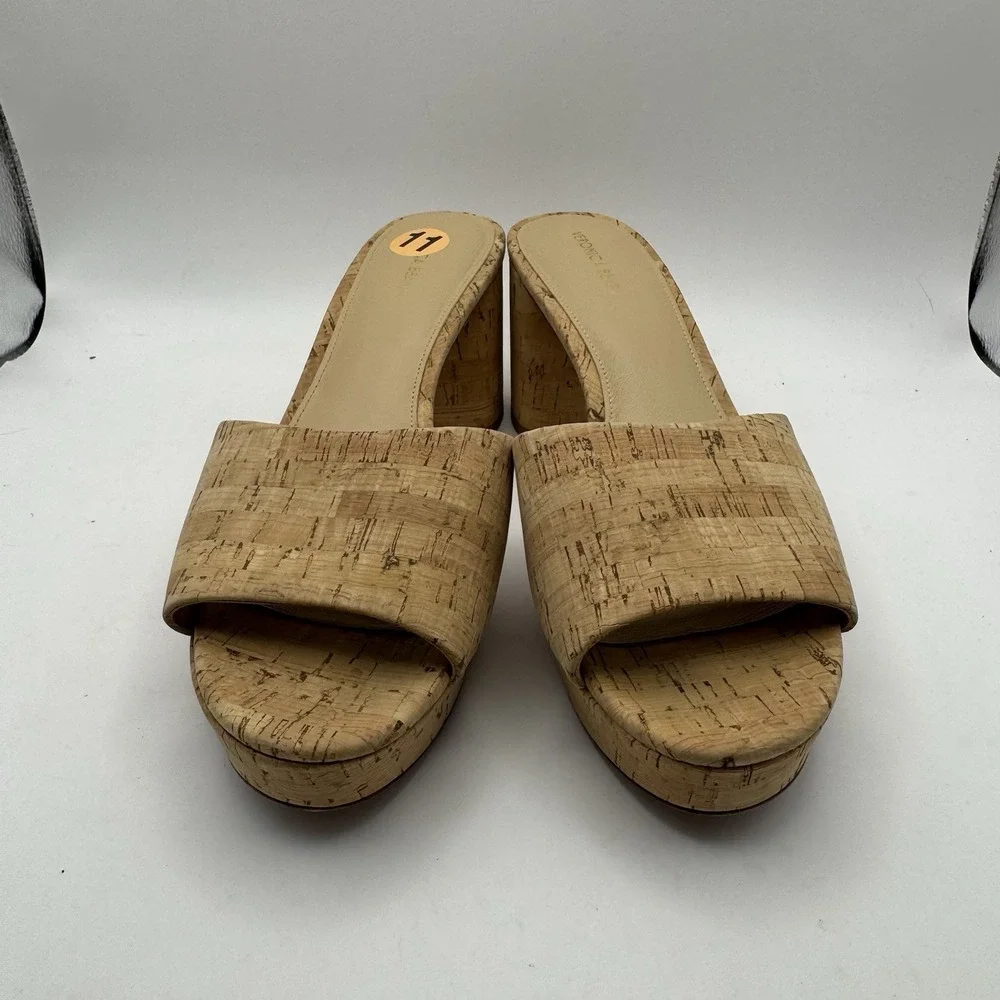 Veronica Beard Dali Platform Sandal‎ Natural Cork Women's Size 11 M VERO CUOIO